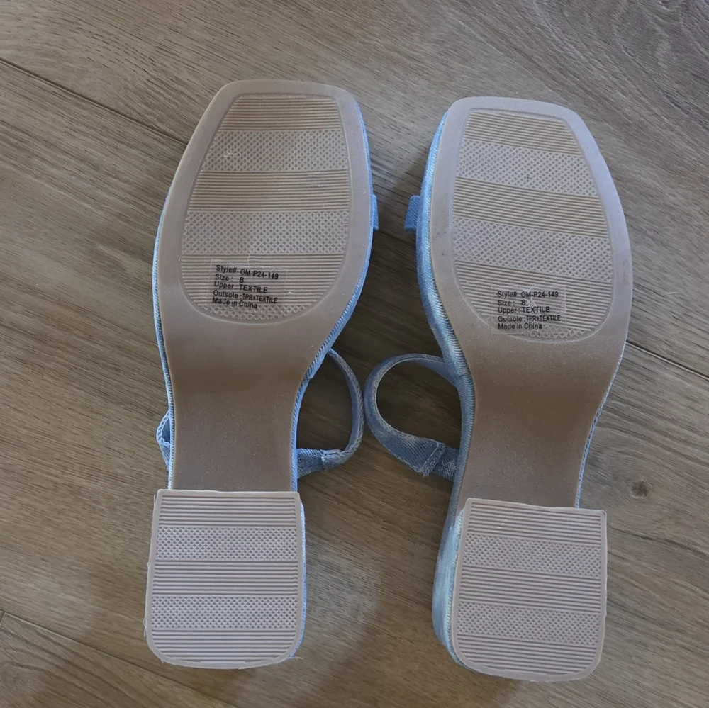 Olivia‎ Miller Blue Savage Platform Heel Sandals NWT